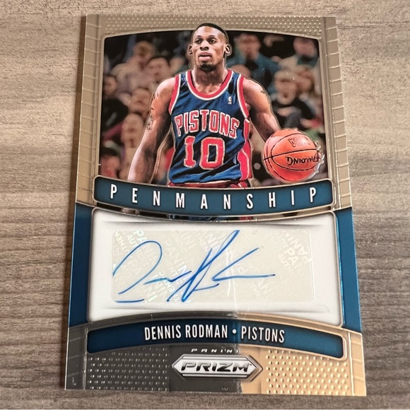 Dennis Rodman Detroit Pistons Panini Prizm Autographed Card - Picture 1 of 2